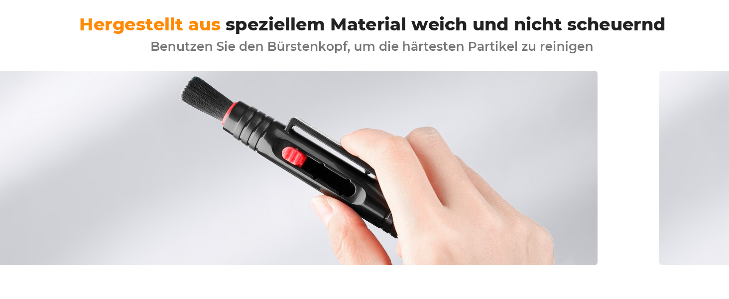 Набір для чищення об'єктивів K&F Concept: м'який пензлик для чищення цифрових камер, лінз, фільтрів та оптики