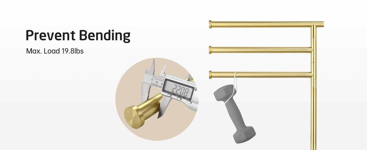 Підставка для рушників KES Gold, настільна, з нержавіючої сталі 18/8, з мамарморовою основою, 3-х ярусна, BTH219-BZ