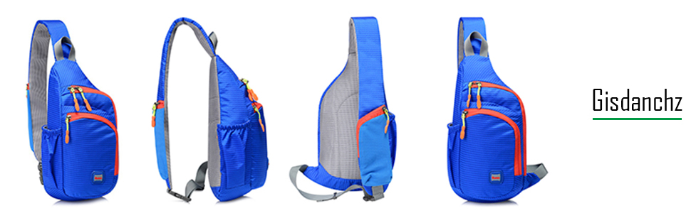 Водонепроникний рюкзак-слінг з нейлону з нагрудною кишенею для чоловіків та жінок, Gisdanchz, 36*18*9 см, в клітинку, зелений