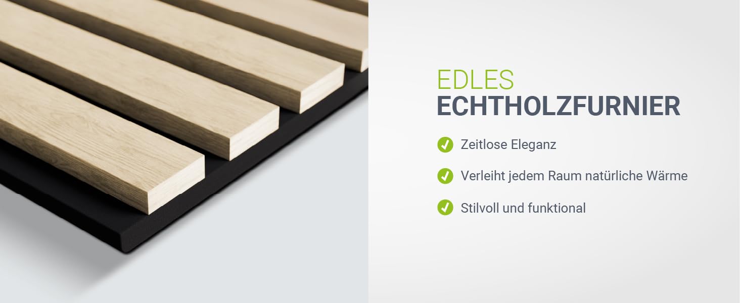 Акустичні панелі Juskys для стін, набір 4 шт (2,88 м²), 120x60 см, шумопоглинаючі декоративні панелі від луни та шуму, колір Дуб (Світлий натуральний дуб)