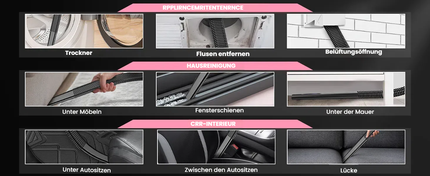 Бездротовий акумуляторний пилосос SUXIANGVAC 45000Pa/500W з LED дисплеєм та антинамотувальною насадкою, 73см подовжуваний шланг для твердих поверхонь, килимів та шерсті тварин, Рожевий