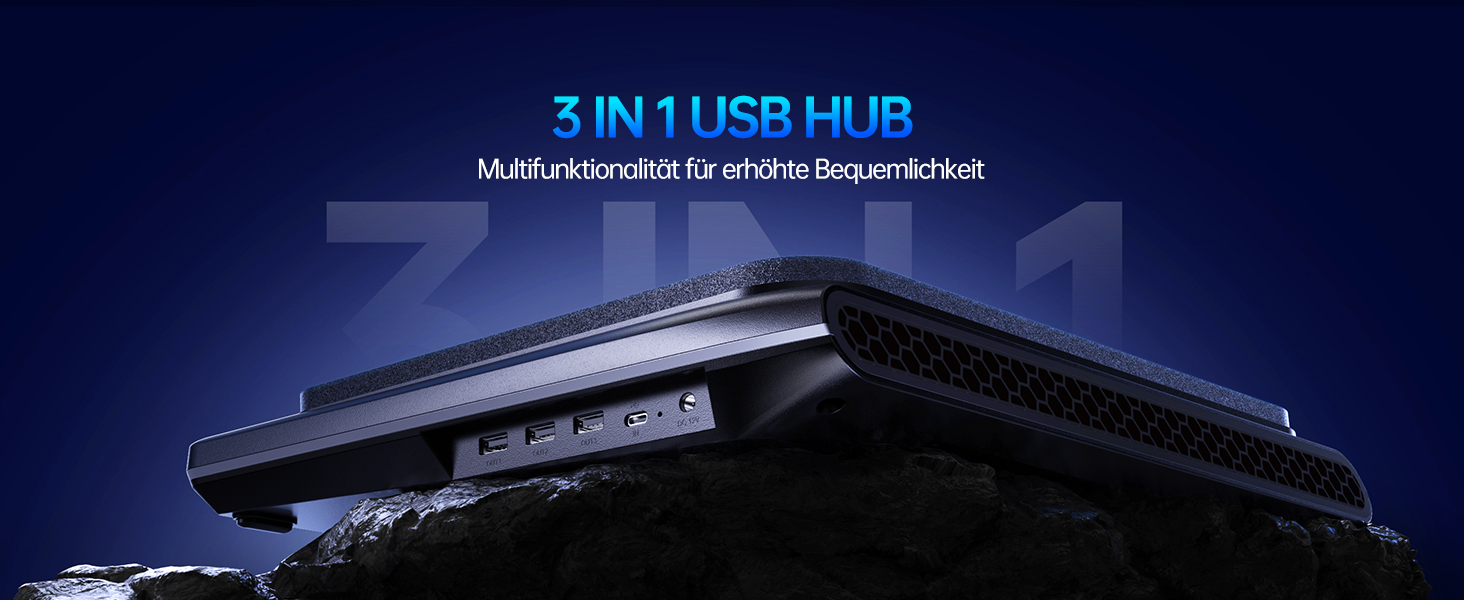 Ігровий охолоджувач для ноутбука llano V12 RGB з потужним турбовентилятором 5.5