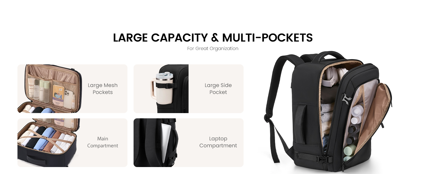 Рюкзак LOVEVOOK для ручної поклажі літака 45x36x20, жіночий, для ноутбука 17,3