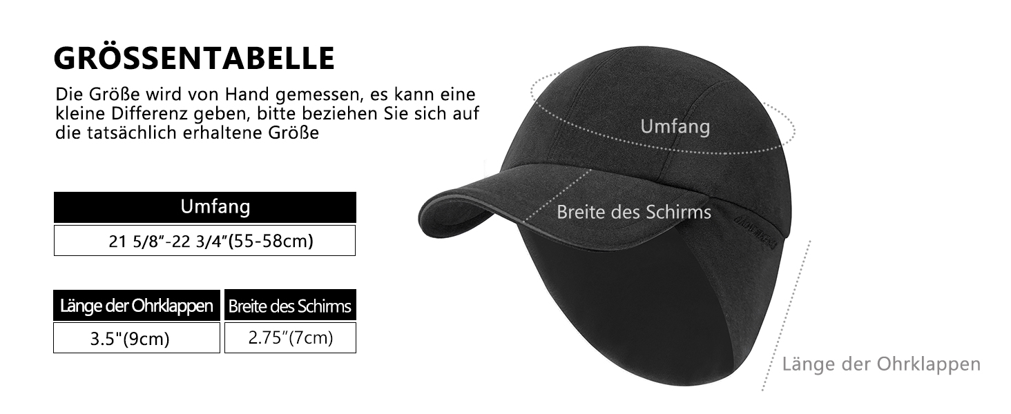 Жіноча зимова шапка GADIEMKENSD з відбиваючими елементами та мішком для хвоста, навушники-гетри, для активного відпочинку, чорна