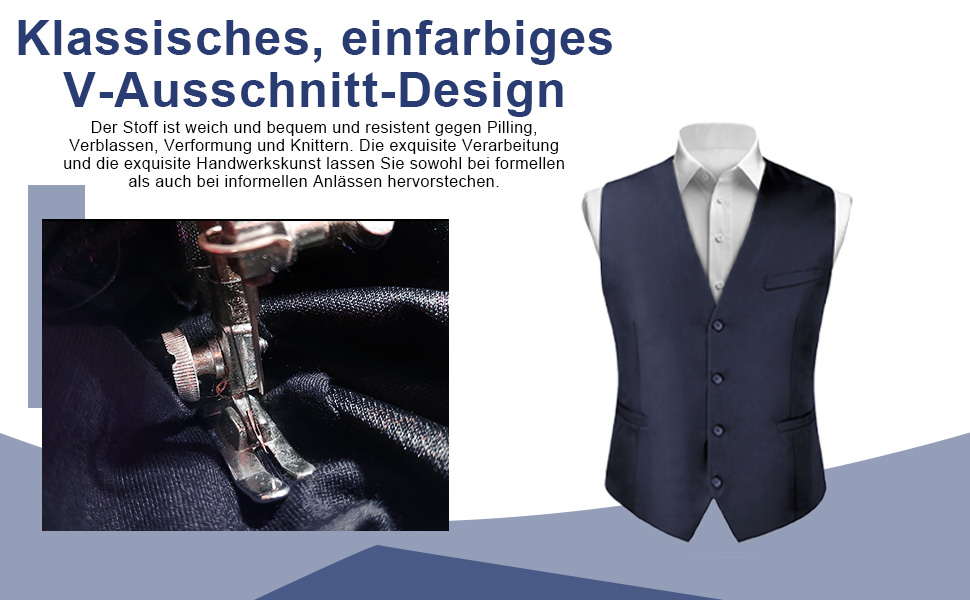 Чоловіча жилетка Casual Anzugweste Regular з кишенями, V-подібний виріз, повномірна жилетка, однотонна, вінтажна, готична, костюмна, для формальних заходів, весілля, ді-джеїв, бізнес-жилетка, темно-синій, XL
