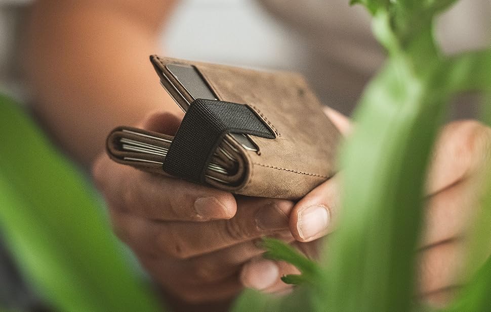 Чоловічий шкіряний гаманець DONBOLSO Slim з монетницею, RFID-захист, мінімалістичний кардхолдер, подарункова коробка