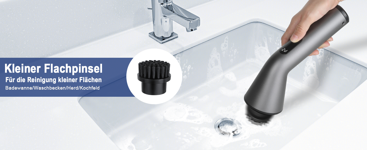 Електрична щітка для чищення, Spin Scrubber з 7 насадок, водонепроникна IPX7, регульована ручка, для ванної кімнати, кухні, плитки, авто, підлоги