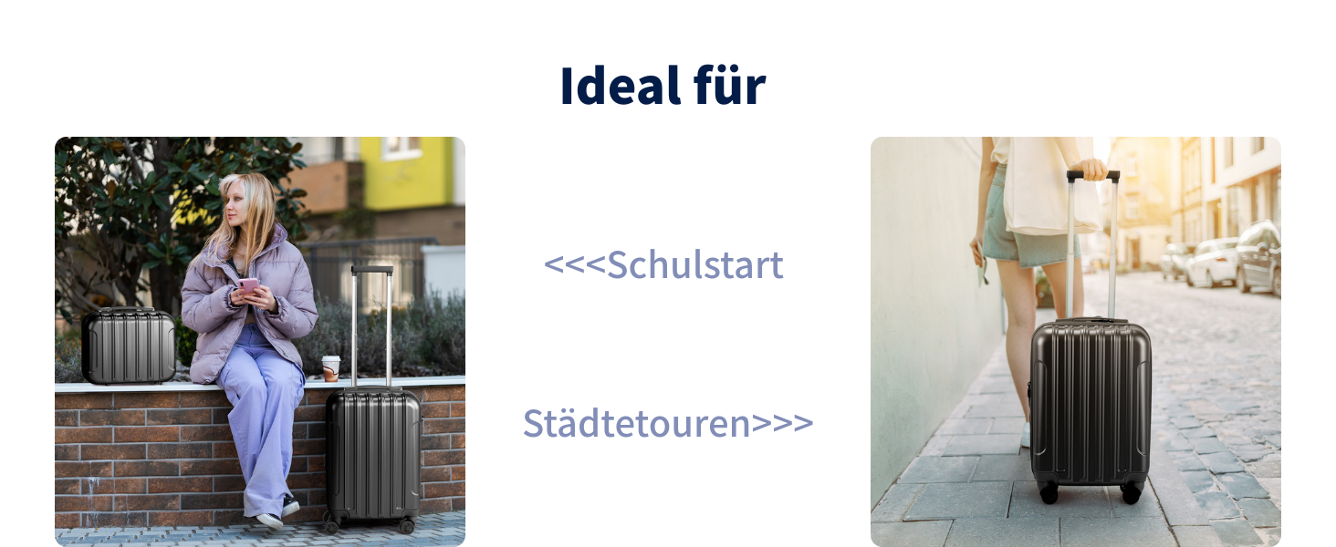 Набір валіз LEADZM 3 шт. з колесами, великий, жорсткий, ABS+PC, телескопічна ручка, ручна поклажа (М'ятний)