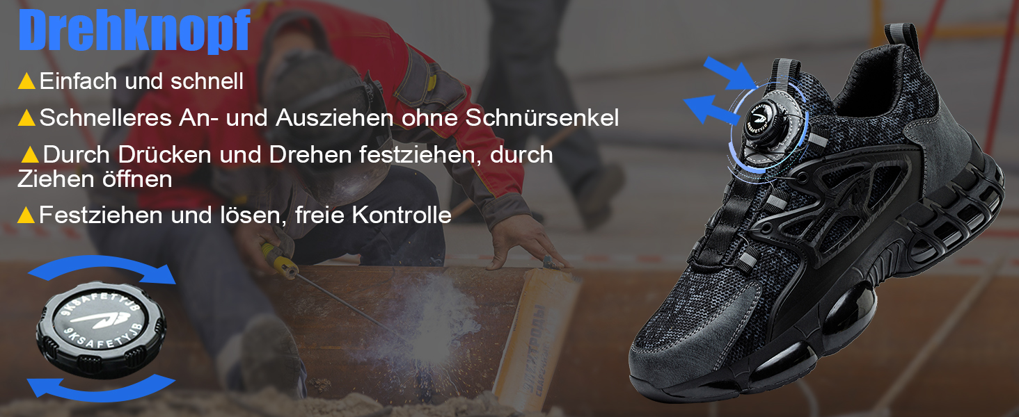 Робочі черевики безпеки для чоловіків та жінок. Спортивні, легкі, антипрокольні, антиударні. Розміри 38-41 EU, колір чорний