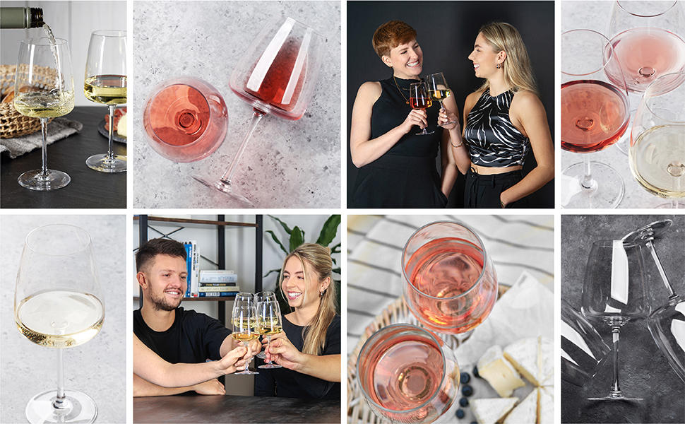 Набір склянок для білого та рожевого вина 16hundred® Moderne | 6 шт. | 450 мл | Італія