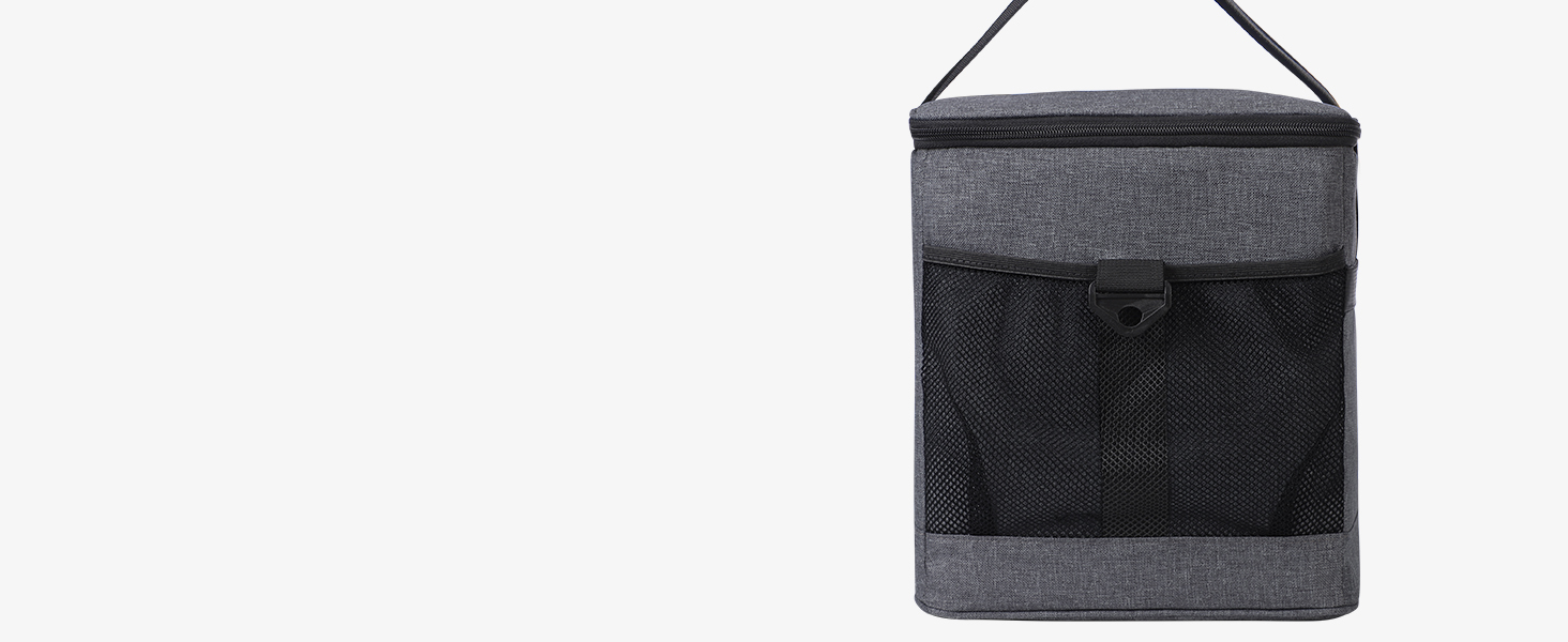 Термосумка для їжі Lifewit 20L сірого кольору - ізольована сумка-холодильник для пікніка та транспортування продуктів