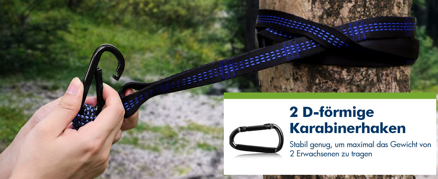 Гамак для відпочинку на відкритому повітрі, кемпінгу, 2 особи, 300 x 200 см, ультралегкий, портативний, для подорожей, вантажопідйомність до 300 кг, сапфірово-блакитний, нейлон, дихаючий