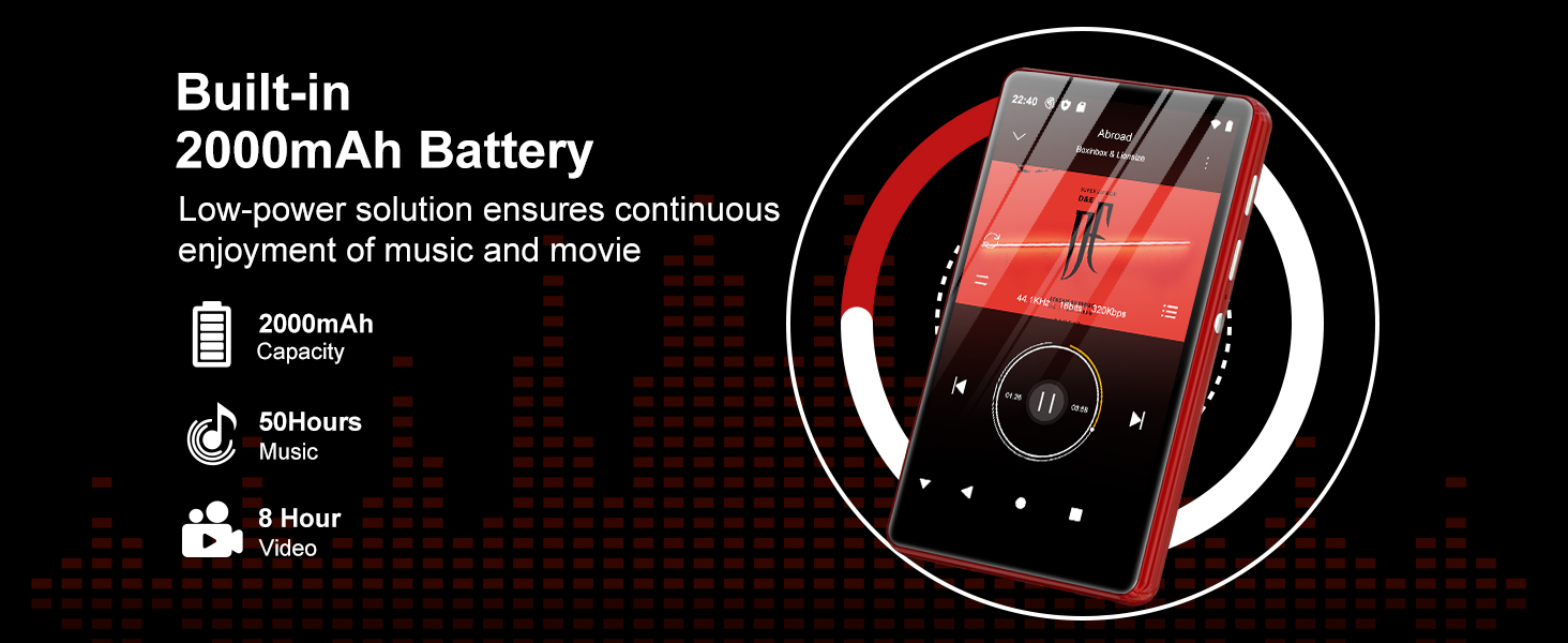 MP3 плеєр SWOFY 80GB з Bluetooth та WiFi, 4.0