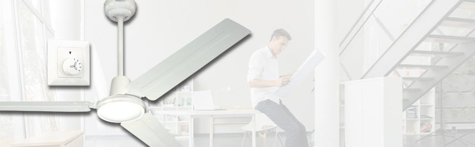 Стеляний вентилятор Westinghouse Industrial білий 7226840, діаметр 142 см