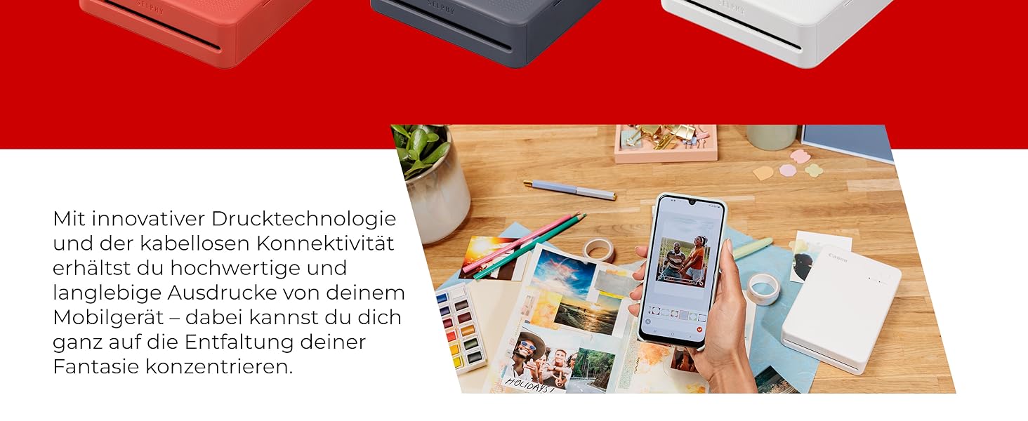 Canon Selphy QX20: Портативний принтер для фотографій з Wi-Fi, термосублімаційний друк, USB-C зарядка, сірий (без чорнил/паперу)