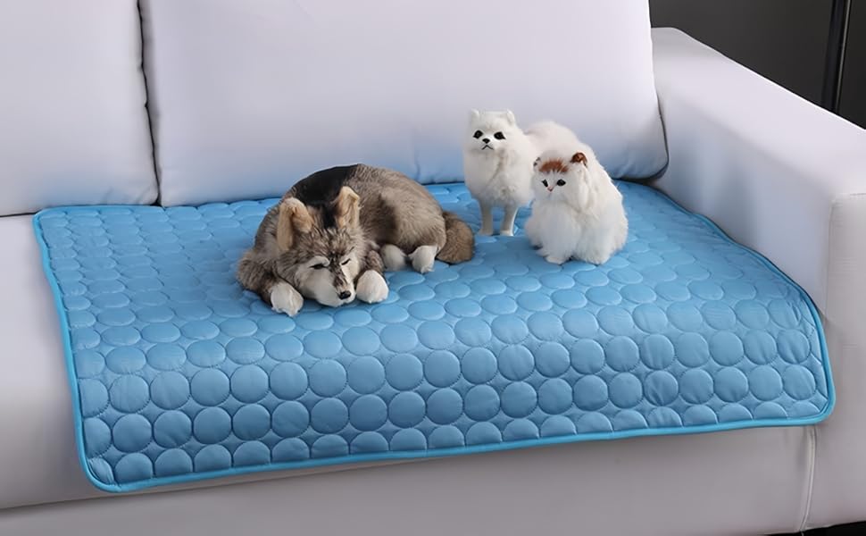 Килимок охолоджуючий для собак та котів, самоохолоджуючий, 70x100 см, колір кава