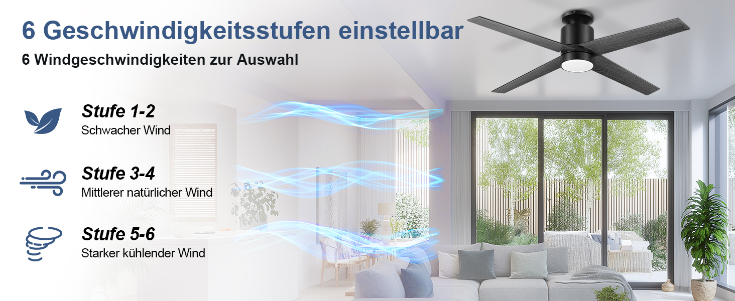 Стеляний вентилятор Ohniyou з підсвіткою та пультом керування – 96,5 см (38 дюймів). Тихий, регульований, для спальні, тераси, внутрішнього/зовнішнього використання (Чорний, сучасний)