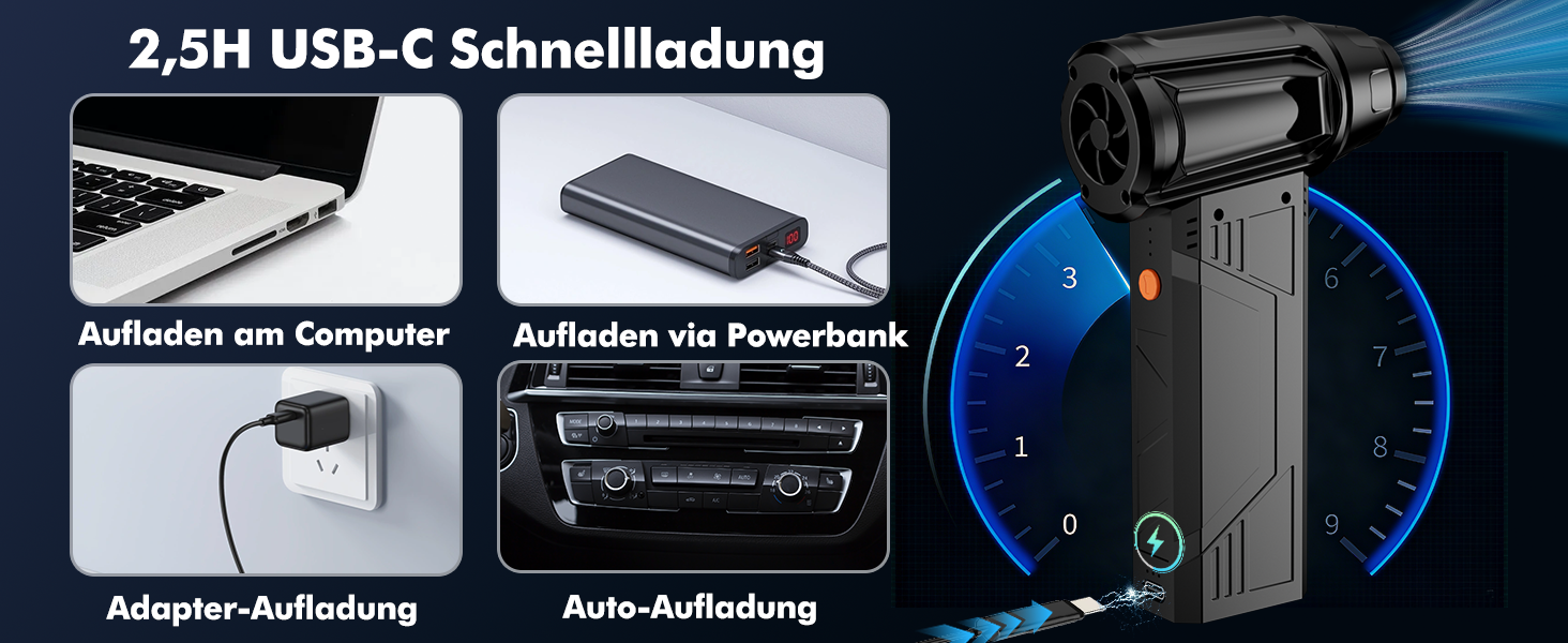 Електричний пилосос IVJ BL08: 4-ступеневий, 180000 об/хв, з акумулятором 10000mAh, USB, для чищення ноутбука, клавіатури, авто та офісної техніки