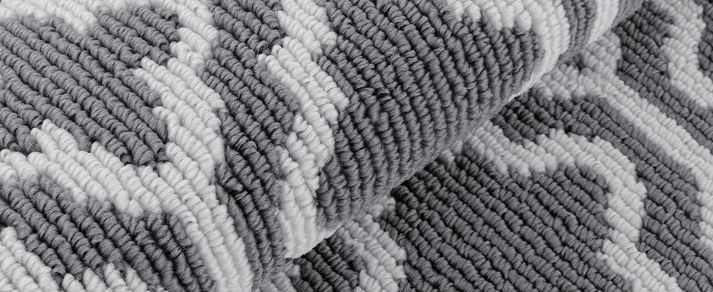 Килимок вхідний SHACOS 90x150 см протибрудний та протиковзкий, вологостійкий килим для дому, передпокою, тераси та саду, сірий