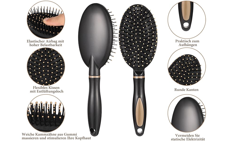 Набір гребінців для волосся 8 шт. з масажем, антистатичні гребінці, гребінець для корекції ліній, різні стилі для жінок та чоловіків, для дому та подорожей