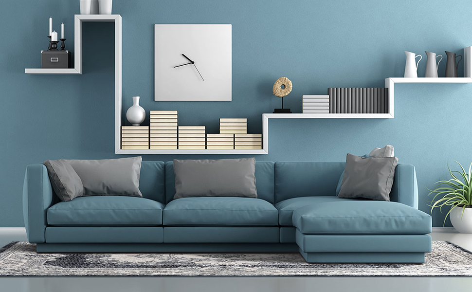 Килим для вітальні сучасний, короткий ворс, неслизький, пральний, м'який, для вітальні, спальні та їдальні, сірий та білий, 120 x 160 см сіро-білий, прямокутний