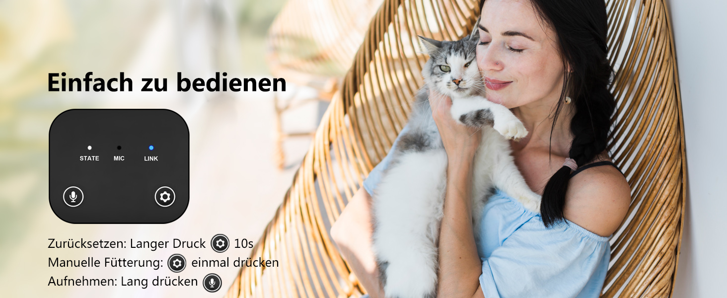 Автоматичний годівниця та фонтанчик для котів PUPPY KITTY, 180 днів роботи від батареї, легке очищення, голосове сповіщення, 3л годівниця та 2л фонтанчик, чорний