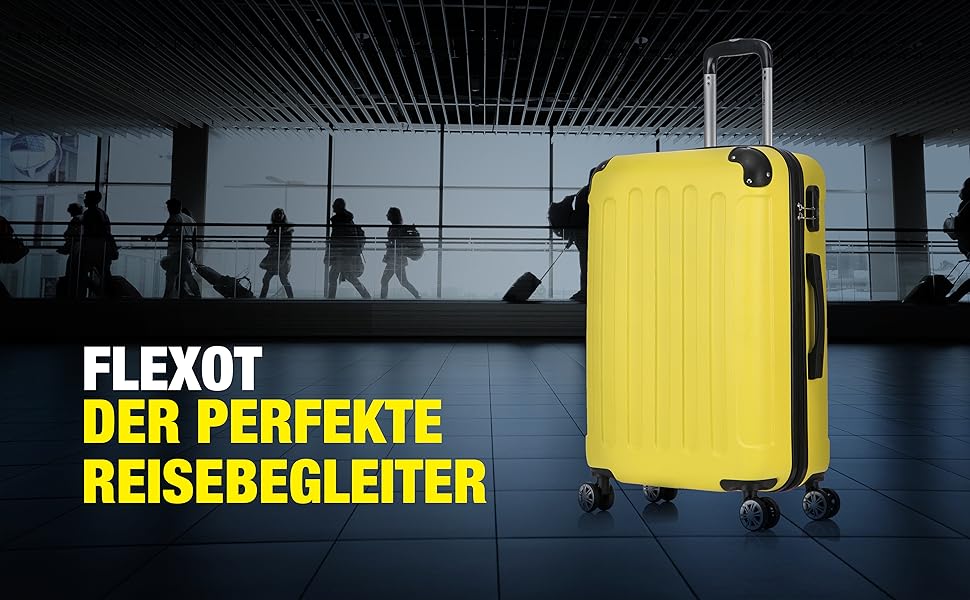 Чемодан Flexot® F-2045, 3-кількісний набір, ручна поклажа, рожеве золото