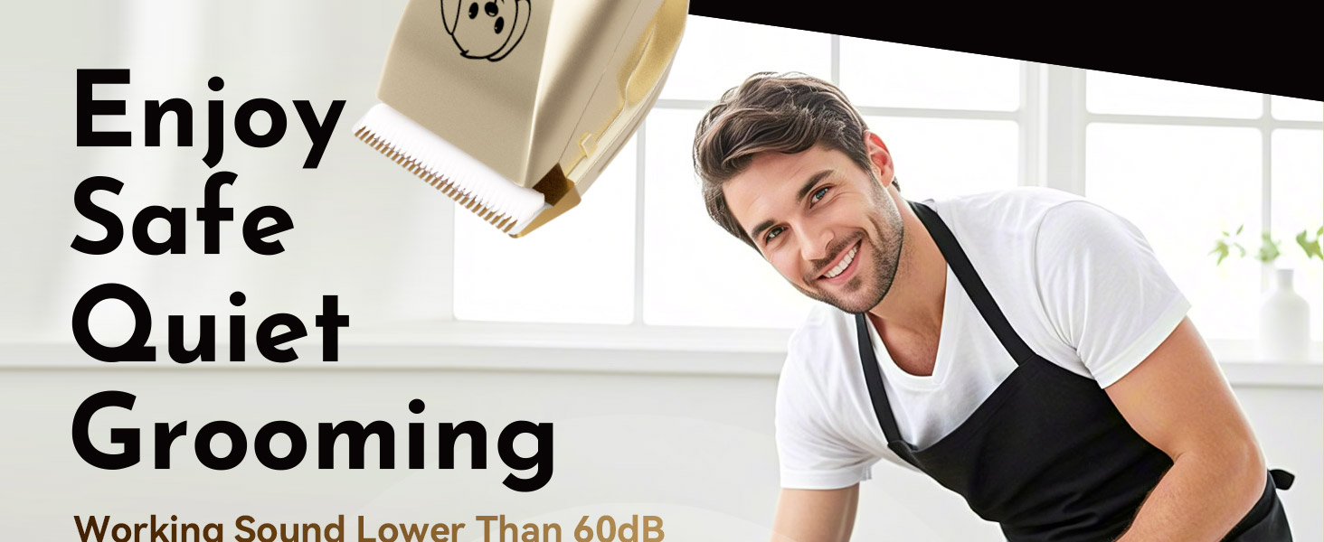 Машинка для стрижки собак, набір для грумінгу: 4 насадки, ножиці, гребінець, щітка