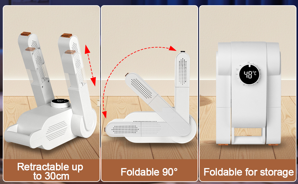 Електричний сушильник для взуття, 180W, для взуття, черевиків, рукавичок, шкарпеток, лижних черевиків, з таймером, UV-світлом та активованим вугіллям