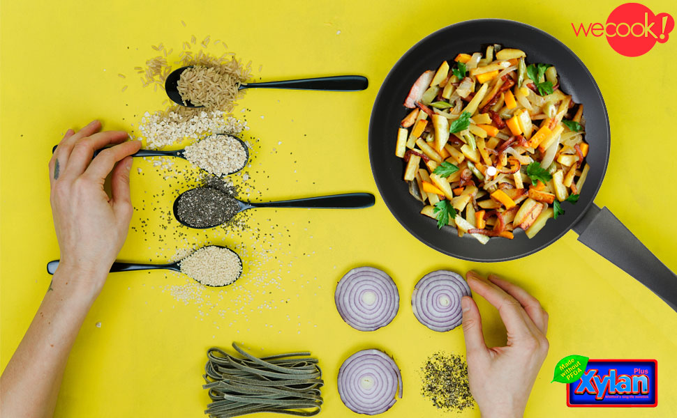 Набір сковорідок WECOOK Ecogreen 3 шт 18-20-24 см, алюміній, індукція, екологічне антипригарне покриття без PFOA, для всіх плит, чорний