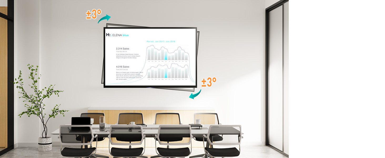 Настінна кріплення для телевізора ELIVED EV015 - 37-84 дюймів, LED, LCD, OLED, Plasma, рухливе, до 45кг, VESA 600x400 мм