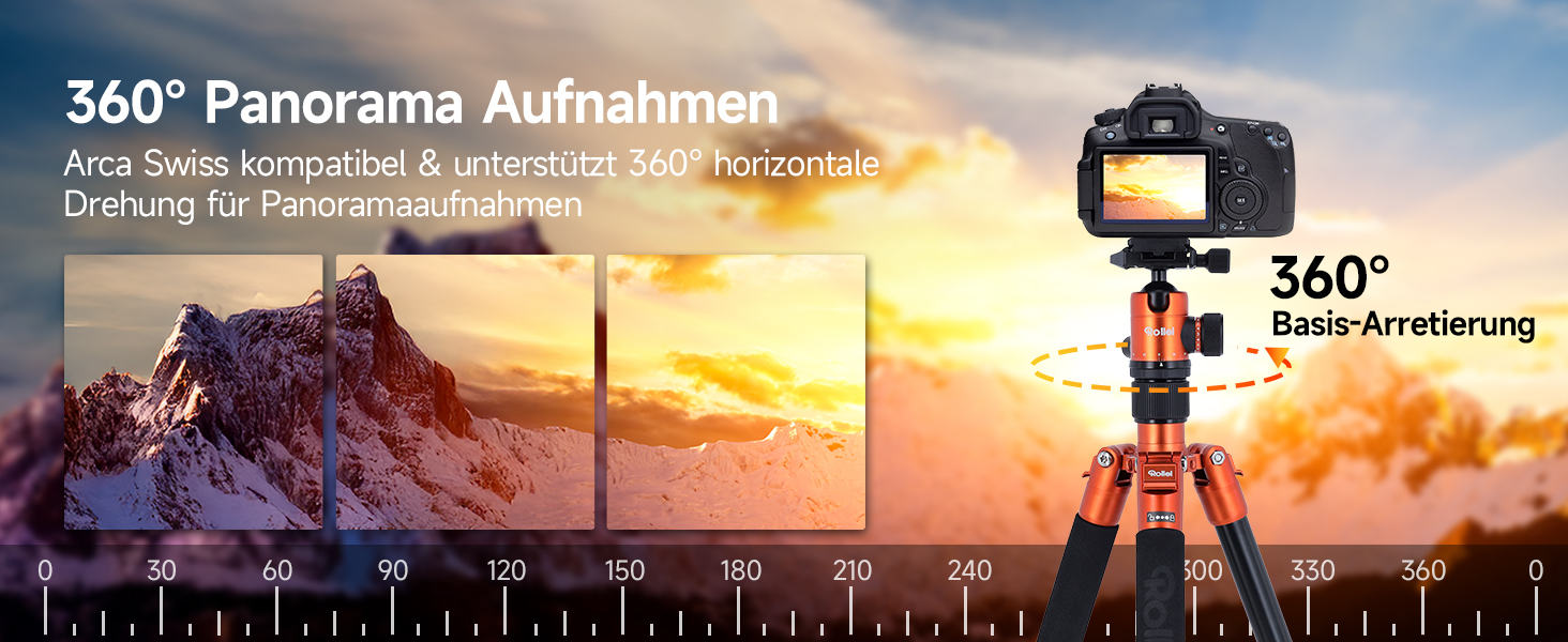 Штатив Rollei C5I Orange: легкий, алюмінієвий, для макрозйомки та подорожей | Monopod