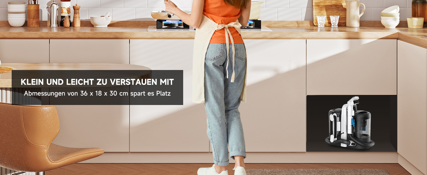 Апарат для чищення м'яких меблів та килимів | Миючий пилосос 18kPa | Для дому, авто та тварин