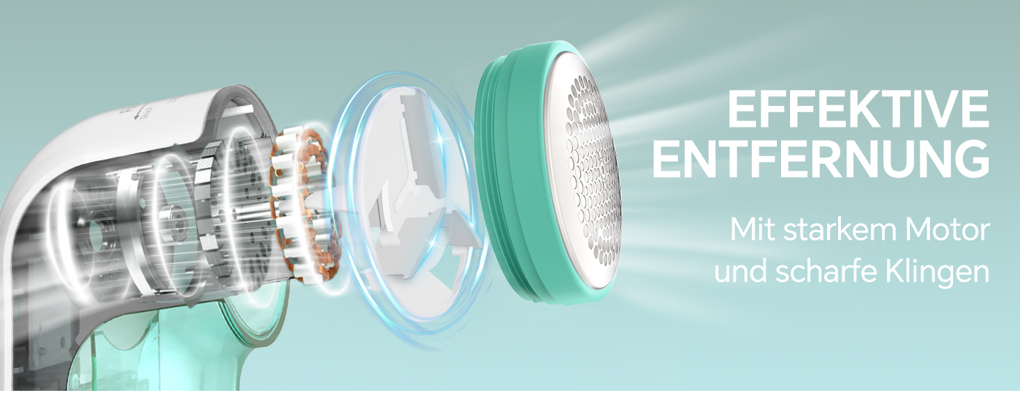 Електричний видальник пуху BEAUTURAL з 3 рівнями висоти та 2 швидкостями для різних тканин (Tiffany, від батарейки)