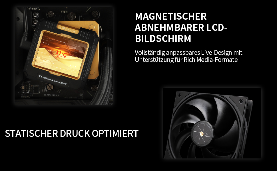 Система рідинного охолодження процесора Thermalright Frozen Warframe 360 ARGB Black, LCD-дисплей 2.4