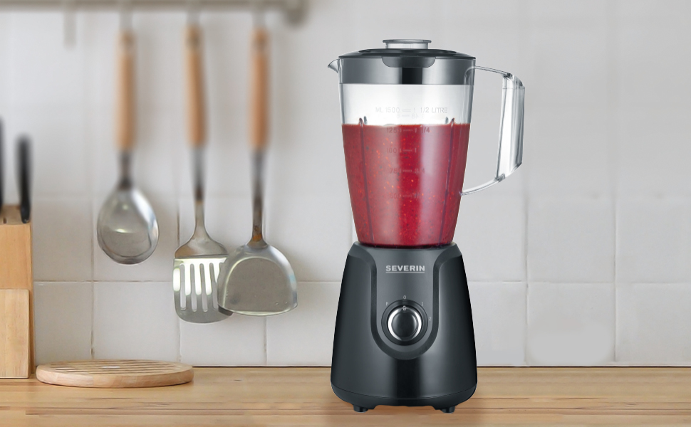 SEVERIN Стаціонарний міксер з знімним контейнером, 1,5 л, 600 Вт, SM 3707, Чорний