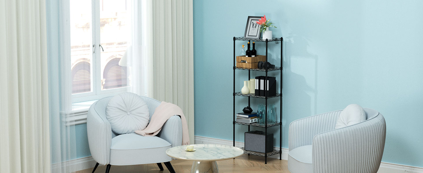 WORKPRO Regal für Wohnzimmer, Lagerregal aus Metall