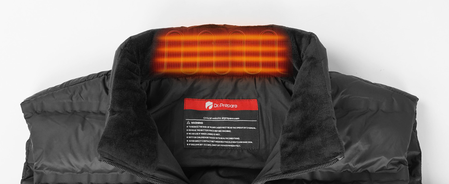 Обогревна жилетка Dr. Prepare для чоловіків та жінок, електроопалювальна жилетка з регулюванням температури, унісекс, з акумулятором, для активного відпочинку, спорту та подорожей (XL, Обогревна жилетка з Powerbank)