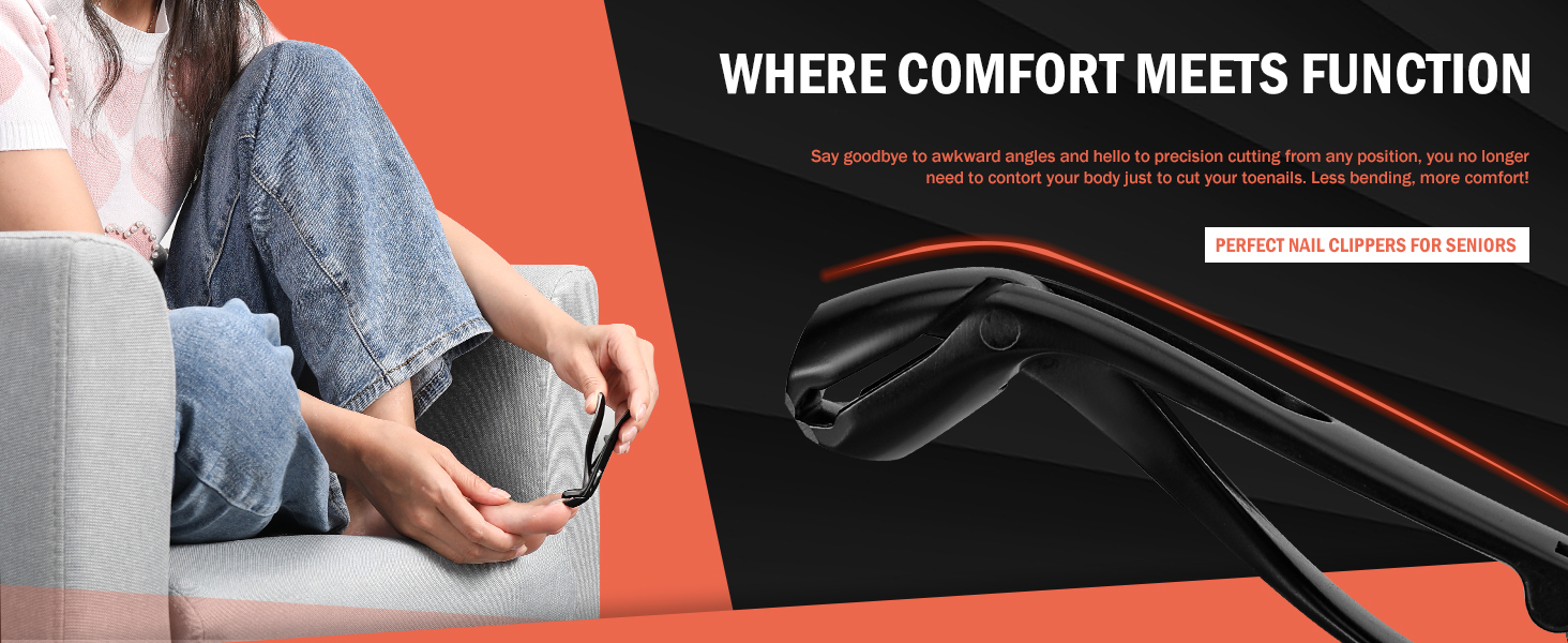 Кусачки для нігтів BEZOX ергономічні з похилим лезом для товстих нігтів (чорні) + пилочка для нігтів. Кусачки для дорослих, чоловіків та жінок.