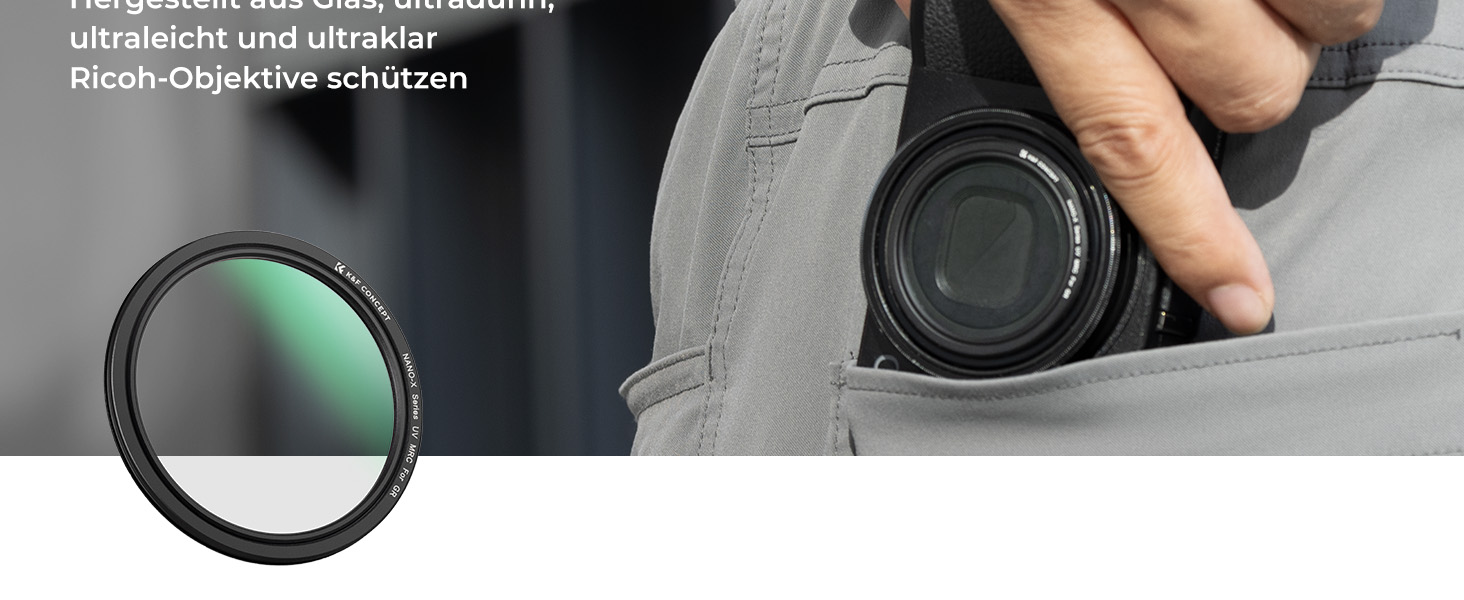 Фільтр UV K&F Concept для Ricoh GR II/III/IV/IIIx/IIIx HDF - захист об'єктива