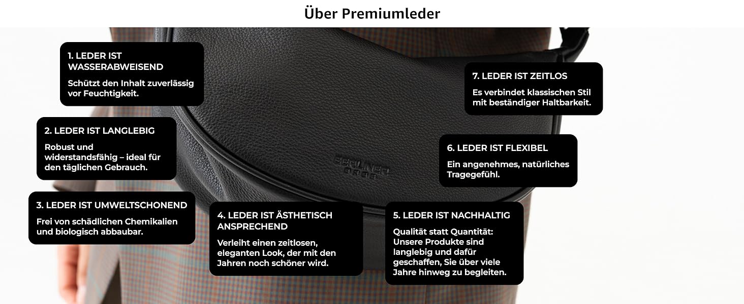 Сумка через плече Berliner Bags Luna, шкіряна напівмісяць, чорна. Жіноча сумка-багет