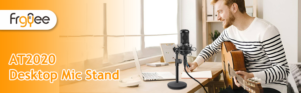 Підставка для мікрофона AT2020 з поп-фільтром та вітрозахистом для Audio Technica AT2020V AT2020USB+ AT2035 ATR2500X (Металева підставка для мікрофона AT2020)