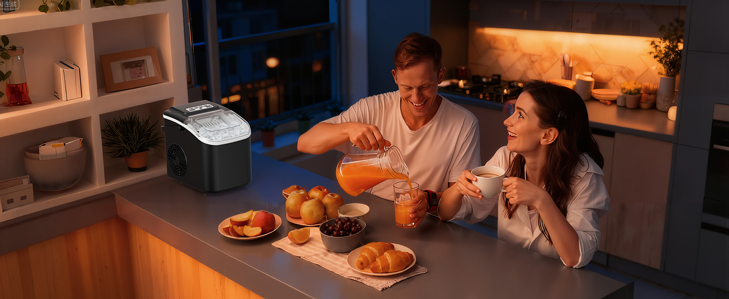 Машина для приготування льоду Eiswürfelmaschine Klein: портативна, 12 кг/24 год, 8 кубиків за 6 хв, 2 розміри, самоочищення для дому, кухні, кемпінгу, вечірки, RV