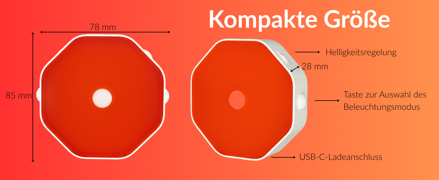 Нічна лампа-кліпса для читання Toys4Boys: LED, 360° гнучкий світильник для книг, червоний сенсор, 8 LED, для читання в ліжку