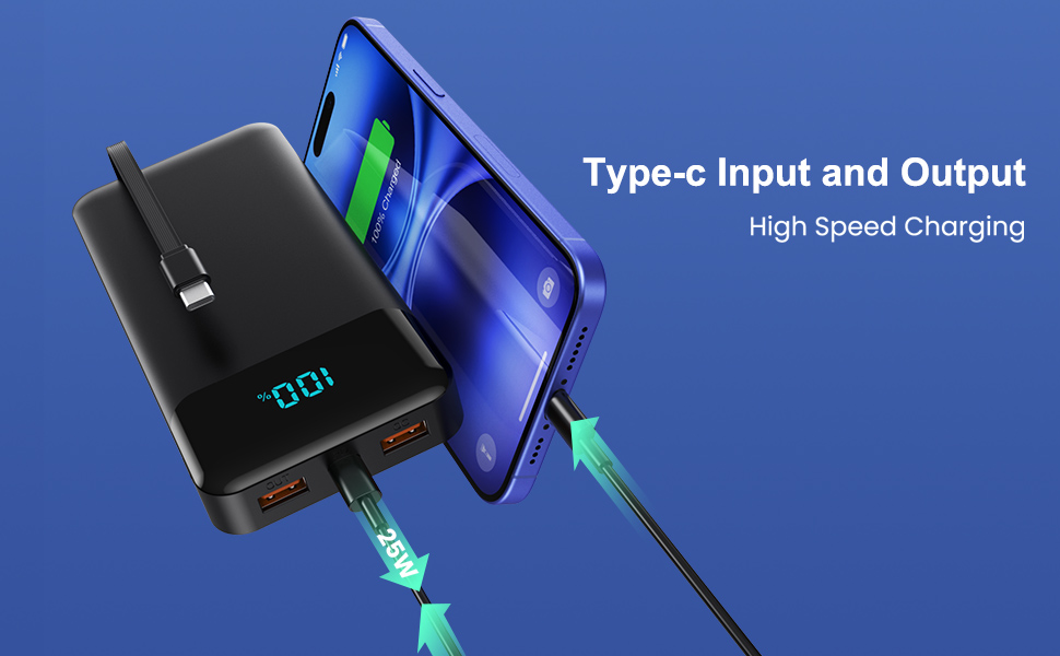 Портативний зарядний пристрій Power Bank 26800mAh з USB-C, PD 25W, QC4.0, LED дисплеєм, 5 виходами, сумісний з iPhone, Samsung, рожевий