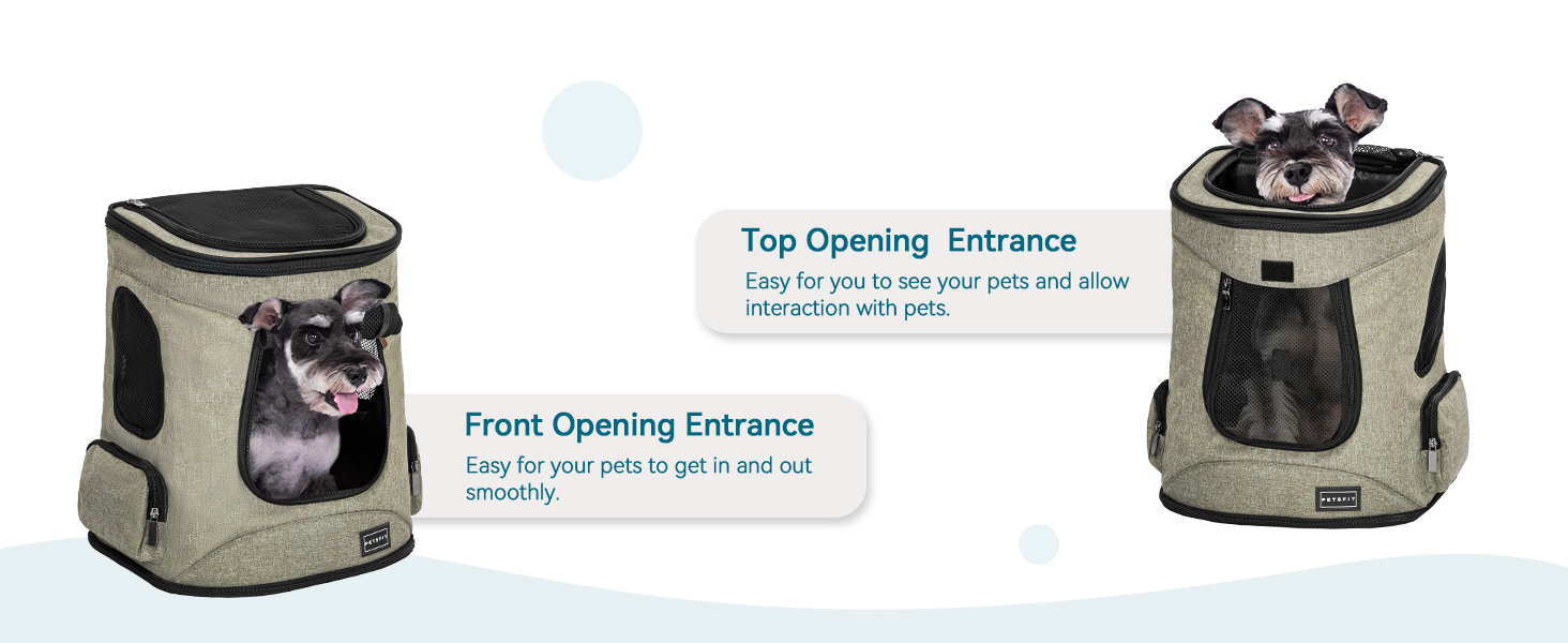 Рюкзак для кота та собаки Petsfit - зручний та дихаючий, до 5 кг, зелений