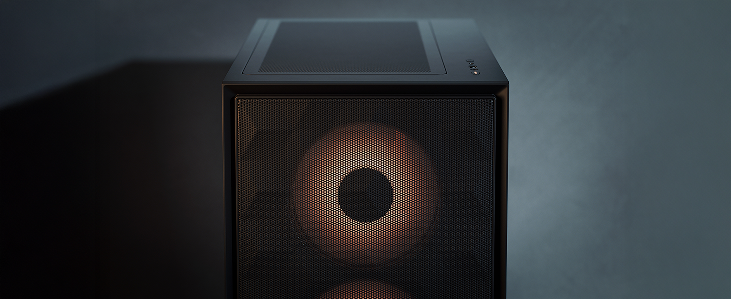 Корпус для ПК Fractal Design Pop Air 2 Black TG Mesh ATX, 3x 120 мм вентилятори, чорний, загартоване скло