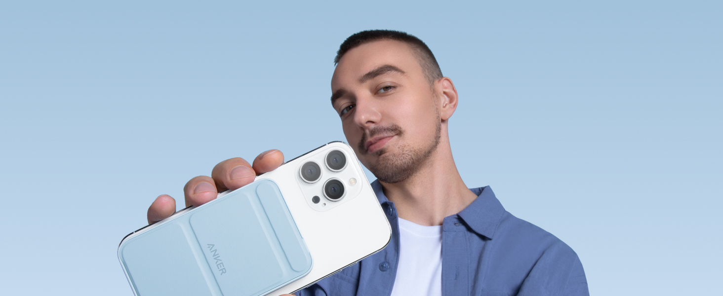 Anker MagGo Powerbank 5000mAh з магнітним з'єднанням, сірий (wolkengrau)