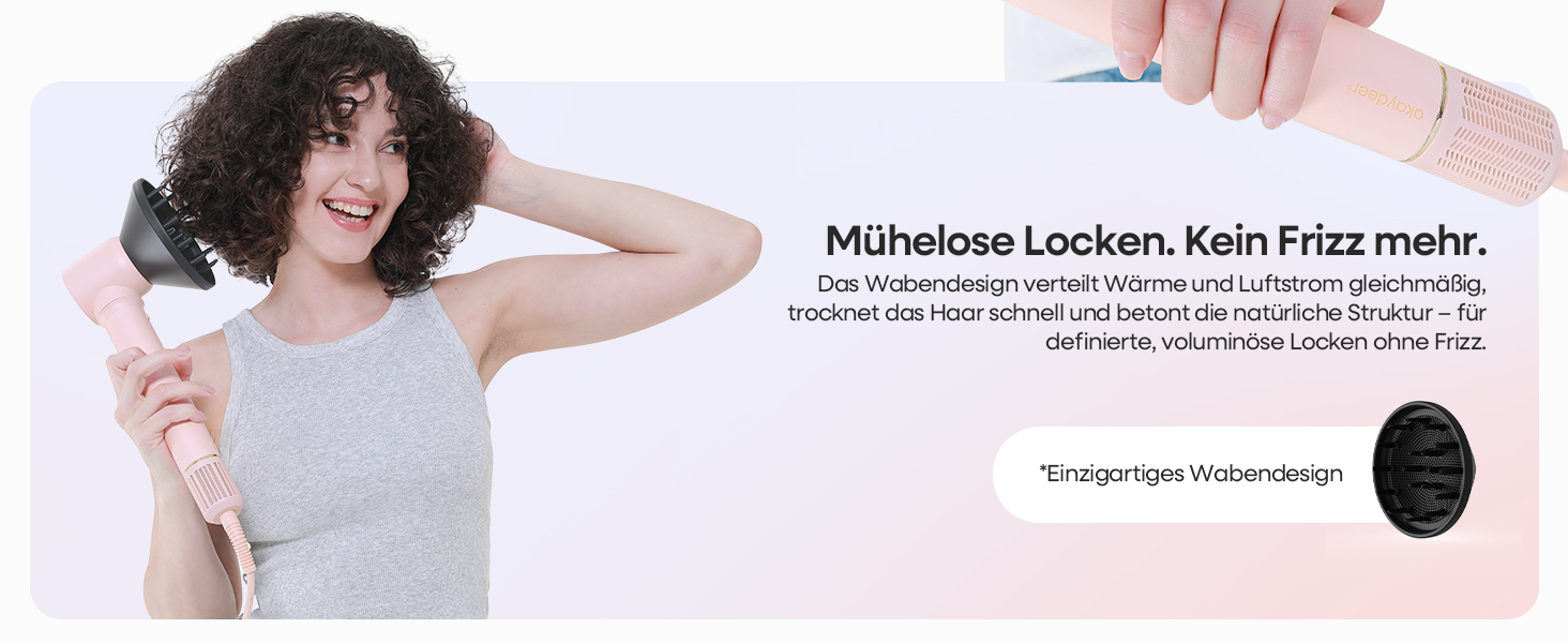 Аirstyler 7-в-1: Фен, плойка, брашинг, термощітка, автоматична завивка, іонізація, захист від пошкоджень, рожевий