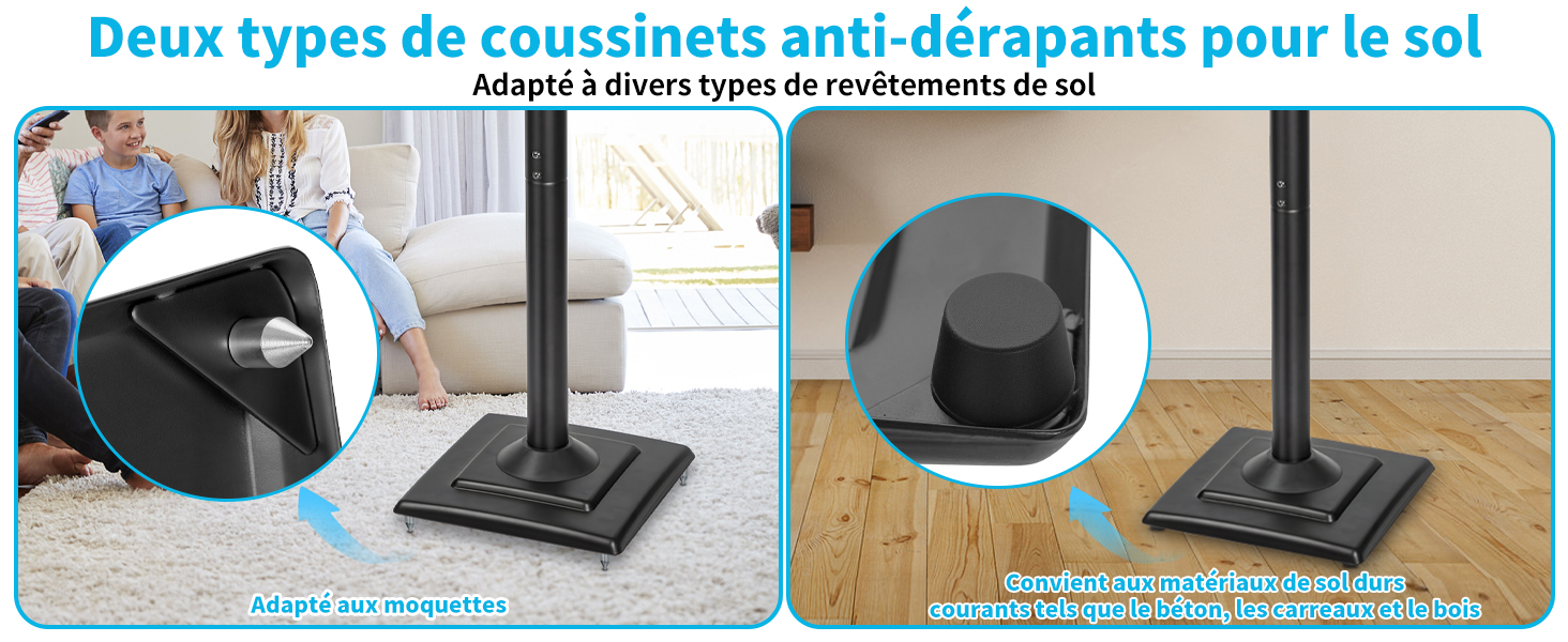 Регульовані підставки для акустики SB-204: пара підставок для сателітної та поличкової акустики, до 5 кг, з кабельним каналом